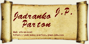 Jadranko Parton vizit kartica